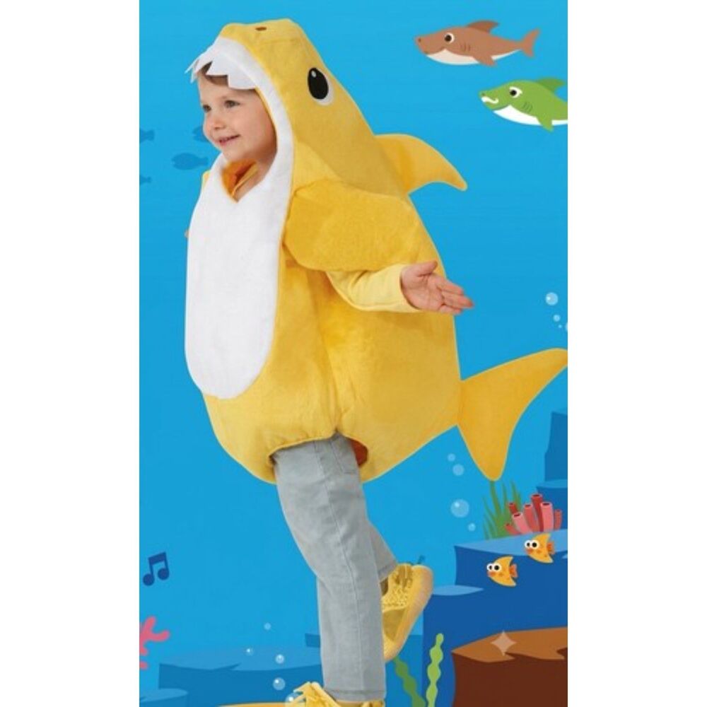 Baby Shark Costume Infant 6-12 mo Pinkfong Romper Sound Box Works Plays Song